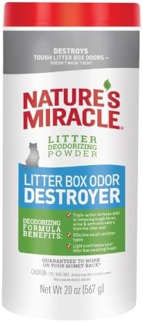 Nature's Miracle Cat Litter Box Odor Deodorizer Powder, 20 oz by NaturesMiracle