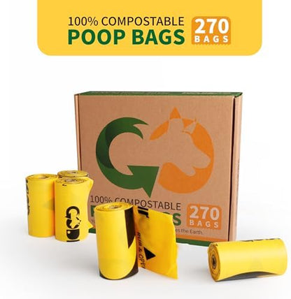 Certified Home Compostable Dog Poop Bags, 270 Extra Thick Bags (18 Rolls) - Image 7