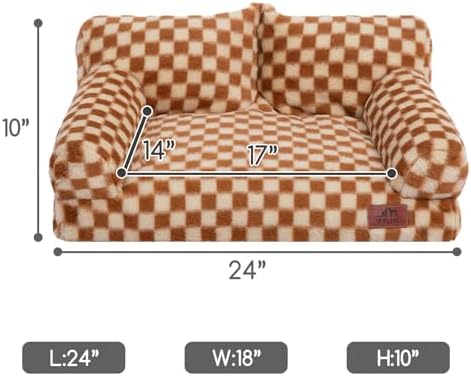 Hollypet Small Dog Large Cat Bed Puppy Couch Beds for Pets up to 25 lbs - Image 3