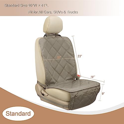 YESYEES Dog Front Seat Covers for Cars, 2 Pack Waterproof Bucket Seat Covers for Dogs with 4 Nonslip Straps, Long-Lasting Pet Car Seat Protector Universal Fit for Cars Trucks and SUVs (Khaki) - Image 6