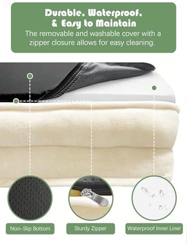 Spotted Play Orthopedic Dog Bed with Sides - Sofa Beds for Large Dogs, Supportive Foam Pet Couch Bed with Washable Removable Cover, Waterproof Lining and Non-Slip Bottom, Ivory - L - Image 6