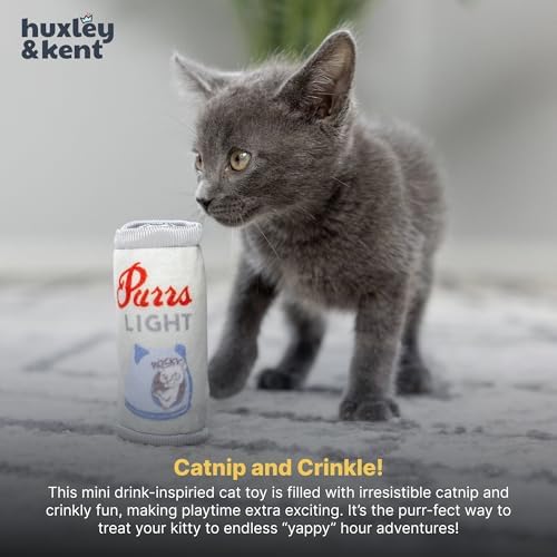 Huxley & Kent Plush Crinkle Catnip Cat Toy, Purrs Light - Image 6