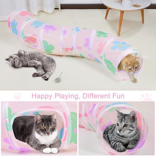 Glittme S-Shape Cat Tunnel, Foldable Cat Tunnels for Indoor Cats - Image 4