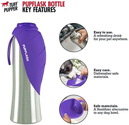 PupFlask Large Dog Water Bottle, Portable Stainless Steel Travel Bowl - Image 2