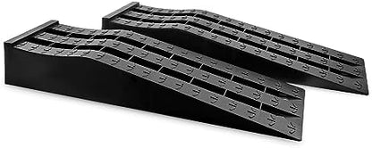 HOXWELL Portable Car Ramps for Oil Changes High Lift, Heavy Duty Low Profile Car Ramps for Jack Support, Vehicle Ramps for Garage, 31.5''x8.1''x4.9'', GVW 10000 LBS, 2PCS by HOXWELL