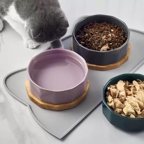 Cat Food Mat, Silicone Non Slip Dog Bowl Mat Waterproof Cat Feeding Mat Stop Food Spills and Water Messes Out to Floor Pet Food Mat (Light Gray, 24'' x 14'') - Image 6