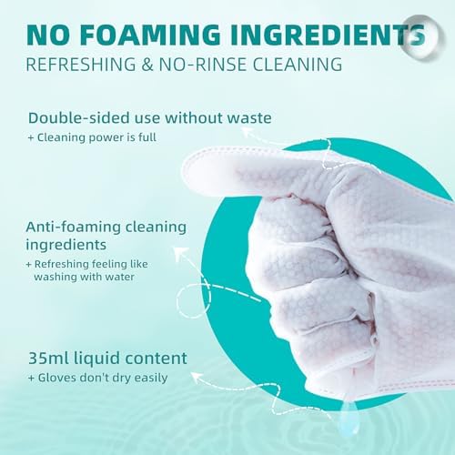 MEDUWEDU [10 Count] No-Rinse Pet Glove Wipes – 5-Finger Design, Coconut Oil & Aloe, Hypoallergenic Grooming Mitts for Dogs & Cats - Image 4