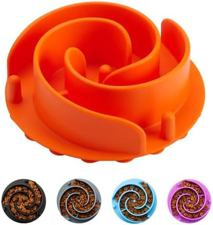 Slow Feeder Dog Bowls Insert, Animire Soft Silicone Slow Eating Dog Food Bowl for Small, Medium and Large Dogs, Compatible with Regular and Elevated Bowls by Animire