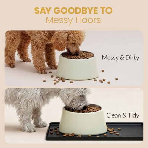 Waterproof Silicone Pet Feeding Mat, Dog Cat Food Water Bowl, Raised Edge - Image 2