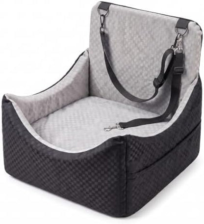 Dog Car Seat, 5" Elevated Cushion, Front/Back Seat, Dogs & Cats 30 lbs by WeurGhy