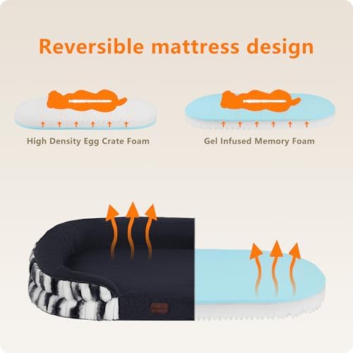 Dwanton Orthopedic Waterproof Medium Dog Bed Sofa, Gel Memory Foam, 36" - Image 3