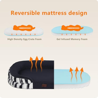 Dwanton Orthopedic Waterproof Medium Dog Bed Sofa, Gel Memory Foam, 36" - Image 3