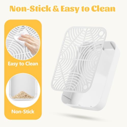 Cat Litter Box Ramp, Litter Box Step Mat with Filter Function for Self-Cleaning Cat Litter Box, Easy to Clean, Cats Pedal Step Stool Ideal for Kitten & Elderly Cats (White) - Image 5
