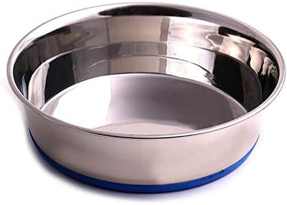 Max and Neo Heavyweight Non-Skid Rubber Bottom Stainless Steel Dog Bowl - We Donate a Bowl to a Dog Rescue For Every Bowl Sold (Medium - 50oz - 8" Diameter) by MaxandNeo