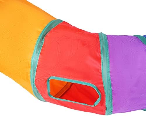 Rainbow Cat Tunnel with Ball Kitten Toy Small Animal Play Tube Rabbit S Way - Image 2