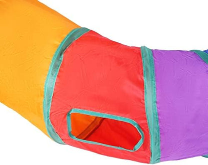 Rainbow Cat Tunnel with Ball Kitten Toy Small Animal Play Tube Rabbit S Way - Image 2