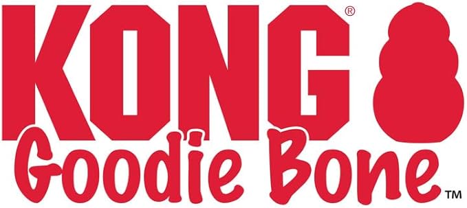 KONG Goodie Bone Small 2 Pack - Classic Durable Natural Rubber Dog Bone- Treat Dispensing - Red - for Small Dogs (2 Pack)