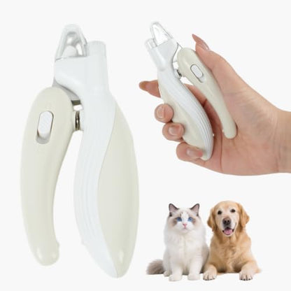 Cat Dog Pet Nail Clippers with Light – LED Safety Nail Clipper for Cats Claws, Dogs, Kittens, Guinea Pigs & Rabbits – Sharp Kitten Nail Trimmer, No Splitting, See Bloodline Quick(Light Brown) by Unknown