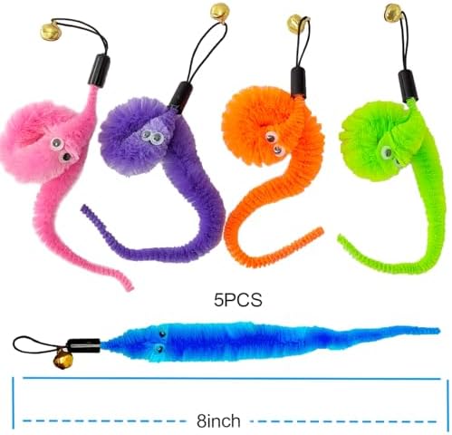 ZPH Cat Toys Interactive for Indoor Cats,2PCS Retractable Cat Wand,9PCS Teaser Toys&1PCS Hanging Door Lure Kitten Toy,Interactive Feather Toy for Teaser Play and Chase Exercise with Kitten - Image 6