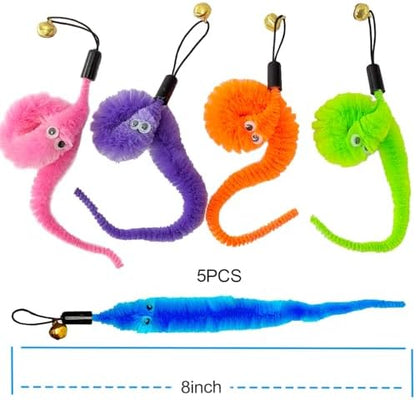 ZPH Cat Toys Interactive for Indoor Cats,2PCS Retractable Cat Wand,9PCS Teaser Toys&1PCS Hanging Door Lure Kitten Toy,Interactive Feather Toy for Teaser Play and Chase Exercise with Kitten - Image 6