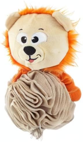 Outward Hound by Nina Ottosson Stuff N' Snuffle Plush Snuffle Ball Dog Puzzle, Lion, Multicolored