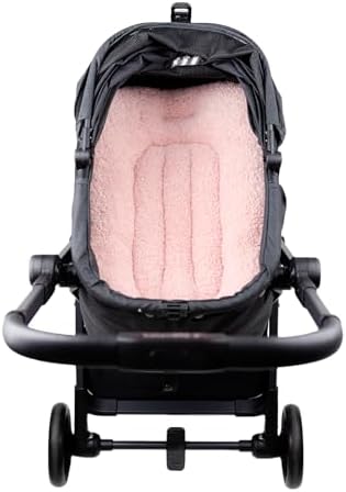 Easy Wash Dog Stroller Mat, Durable Orthopedic Pet Stroller Cushion for Dogs & Cats, Ergonomic Pad for Pet Cart, Ideal Accessories & Pads for Comfortable Rides (Cotton Pink, XS) by Harryspet