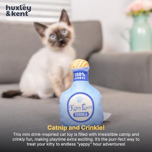 Huxley & Kent Plush Crinkle Catnip Cat Toy, Kitty Loco Tequila - Image 6