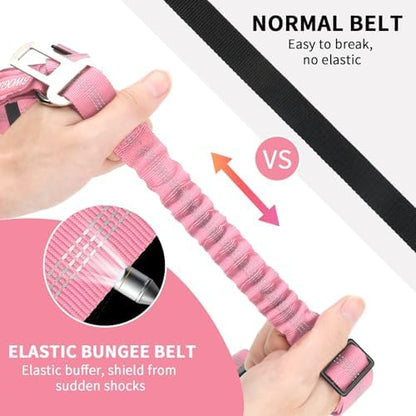 BWOGUE 2 Pack Dog Seat Belt for Car, Elastic Bungee Buffer Safety Seat Belt - Image 3