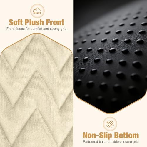 Lekereise Soft Dog Car Mat for Hard Bottom Seat Extender 53.9 x 18.1 inch- Waterproof Washable Dog Car Mat, Orthopedic Egg-Crate Foam Pet Bed, Fits Most Hard Bottom Dog Car Beds/SUVs/Trucks-Beige - Image 6