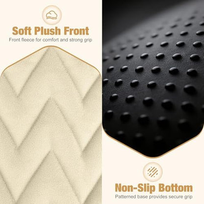 Lekereise Soft Dog Car Mat for Hard Bottom Seat Extender 53.9 x 18.1 inch- Waterproof Washable Dog Car Mat, Orthopedic Egg-Crate Foam Pet Bed, Fits Most Hard Bottom Dog Car Beds/SUVs/Trucks-Beige - Image 6