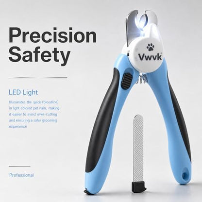 Dog Nail Clippers with Light, Professional Toenail Clippers for Thick Toenails, LED Illuminated Pet Nail Trimmer to See Bloodline, Safety Guard & Blade Lock, for Dogs & Cats - Image 6