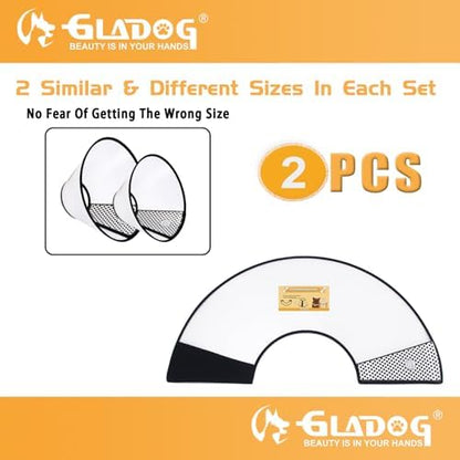 Soft Dog Cone Collar, 2 PCS (for Exact Size) Flexible Plastic Cone for Dogs After Surgery, Dog Recovery Collar, Adjustable E-Collar for Large/Medium/Small Dogs Cat, Comfy Elizabethan Collar (XL) - Image 2