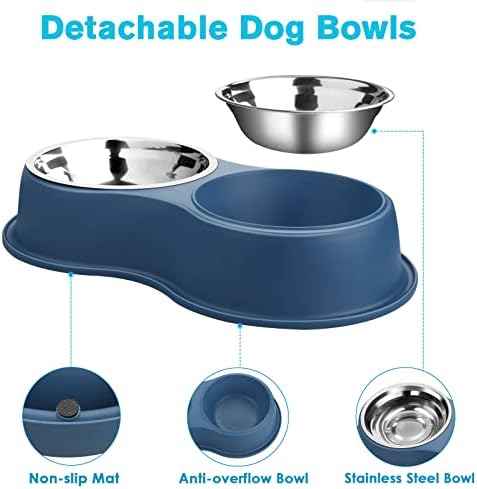 Epetslove Stainless Steel Dog Bowls Double Non-Slip Dog Water and Food Bowl - Image 3