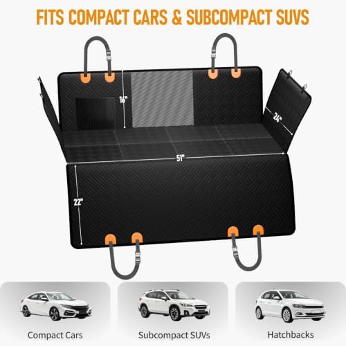 PROZAR Dog Car Seat Cover for Back Seat, Hard Bottom Back Seat Extender - Image 3
