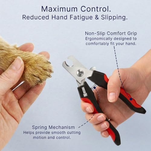 Professional Dog Nail Clippers for Large Dogs and Medium Dogs - with Safety Guard & Ergonomic Easy Grip, Dog Nail Trimmer for Large Dog, Safe Cat Nail Clippers - for Precise Grooming - Image 3