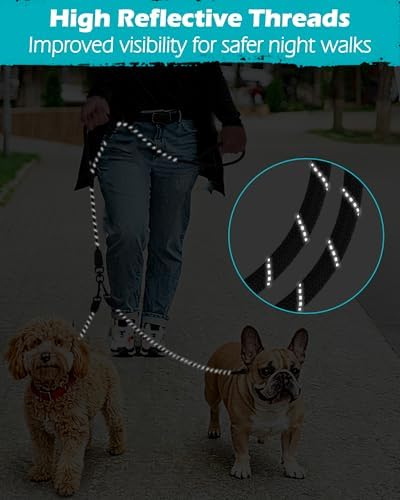 PetBonus Rope Double Dog Leash, No Tangle Dual Leash for Walking Two Dogs - Image 6