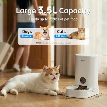 PAWGETHER® Gravity Cat Feeder, 1 Gallon/3.5L Dog Food Dispenser, No-Electricity Automatic Pet Feeder, Auto Refill Food Bowl for Cats & Small, Medium Dogs Easy to Fill - Image 5