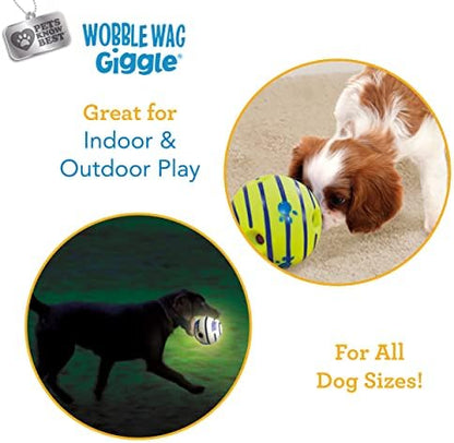 Wobble Wag Giggle Ball 2 Pack- Interactive Dog Toy, Fun Giggle Sounds When Rolled or Shaken, Pets Know Best, 1 Original & 1 Glow in The Dark Ball - Image 4