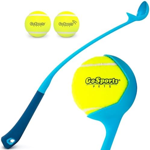GoSports Pets 24 Inch Dog Ball Launcher - Ergonomic Tennis Ball Thrower for Dogs 20+ lbs - Includes Tosser and (2) 2.5 Inch Balls for Fetch by Unknown
