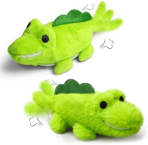 Interactive Cat Toys for Indoor Cats – Auto Moving Alligator with 360° Random Movement & Tail Wagging, Rechargeable Cat Exercise Toy with Catnip, Self-Play Fun for Bored Adult Cats-Set by ZelingHTL