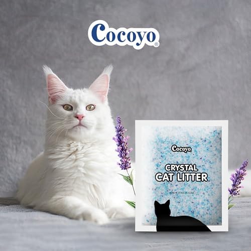 COCOYO Lavender-Scented Crystal Cat Litter I Silica Gel Cat Litter – 17.2 Lbs Value Pack (4.3 Lbs x 4) - Image 3