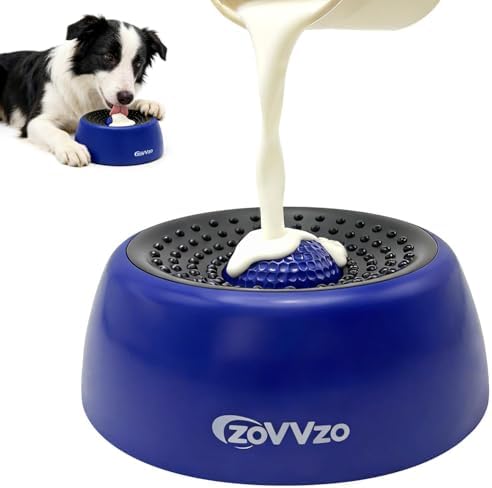 Rolling Ball Dog Lick Bowl, Slow Feeder Dog Bowls, Non-Slip Design by Unknown