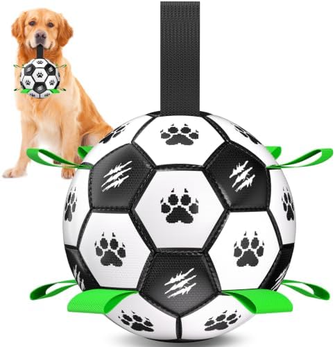 Diman Herding Ball for Dogs, 7 Inch Dog Balls with Straps, Dog Soccer Ball by KeepYourDogsHappy