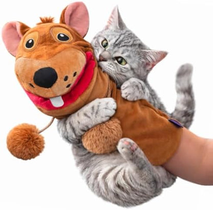 Meow Mitt Wearable Cat Wrestling Glove Puppet - Squirrel by PouncePurr
