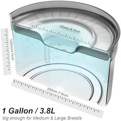 No Spill Water Bowl for Dogs-1Gallon, Anti-Digging & BPA-Free - Image 5