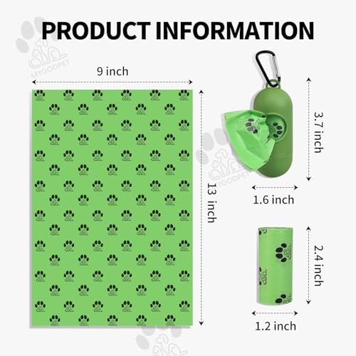 Dog Poop Bags Rolls with Dispenser 150 Count Biodegradable Poop Bags for Dog and Cat Ocean Soap Scented Waste Bag Leak Proof Doggie Poop Bag Doggy Trash Bag Green - Image 2