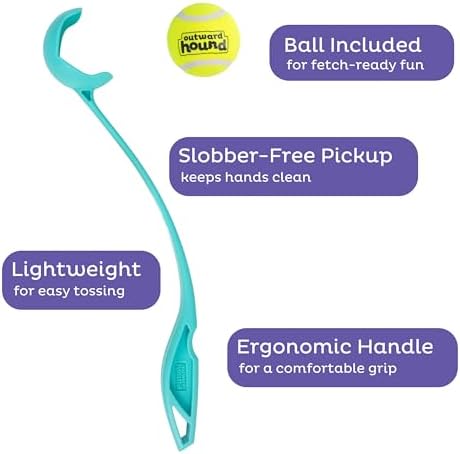 Outward Hound FlyFetch Launch-A-Ball Dog Ball Launcher Toy, 15.5", Medium - Image 3