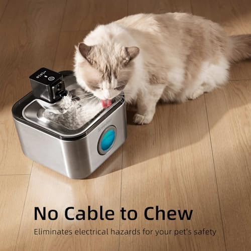 Wireless Cat Water Fountain Stainless Steel, 135oz/4L - Image 2