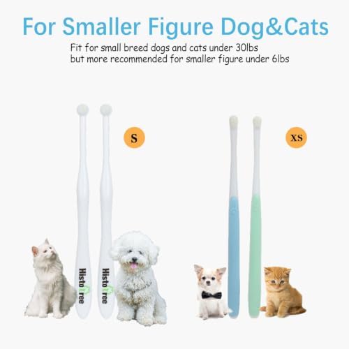 JGocot Small Dog Toothbrush,|Micro Brush Head|Nano Bristle|Soft Pet Toothbrush for Sensitive Gum&Teeth, Dog Teeth Cleaning Kit for Puppy, Kitten, Cats&Miniature Toy Size Dogs - Image 6
