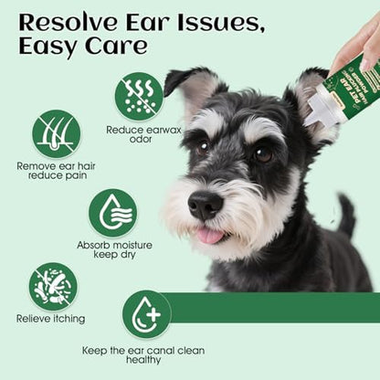 Dog Ear Hair Removal Tool with Ear Powder for Dogs Plucking - Image 2